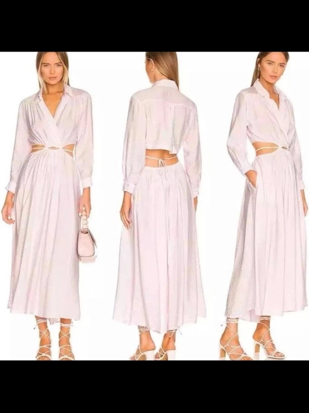 Young Fabulous & Broke YFB Derby in lavender V-neck Cutout Maxi Dress medium